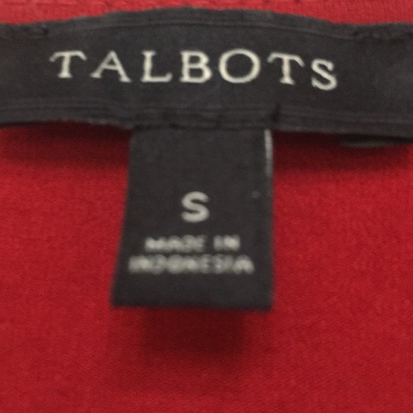 Talbots Red V Neck Dress Size S🌺🌺🌺❤️❤️❤️ - Picture 2 of 3